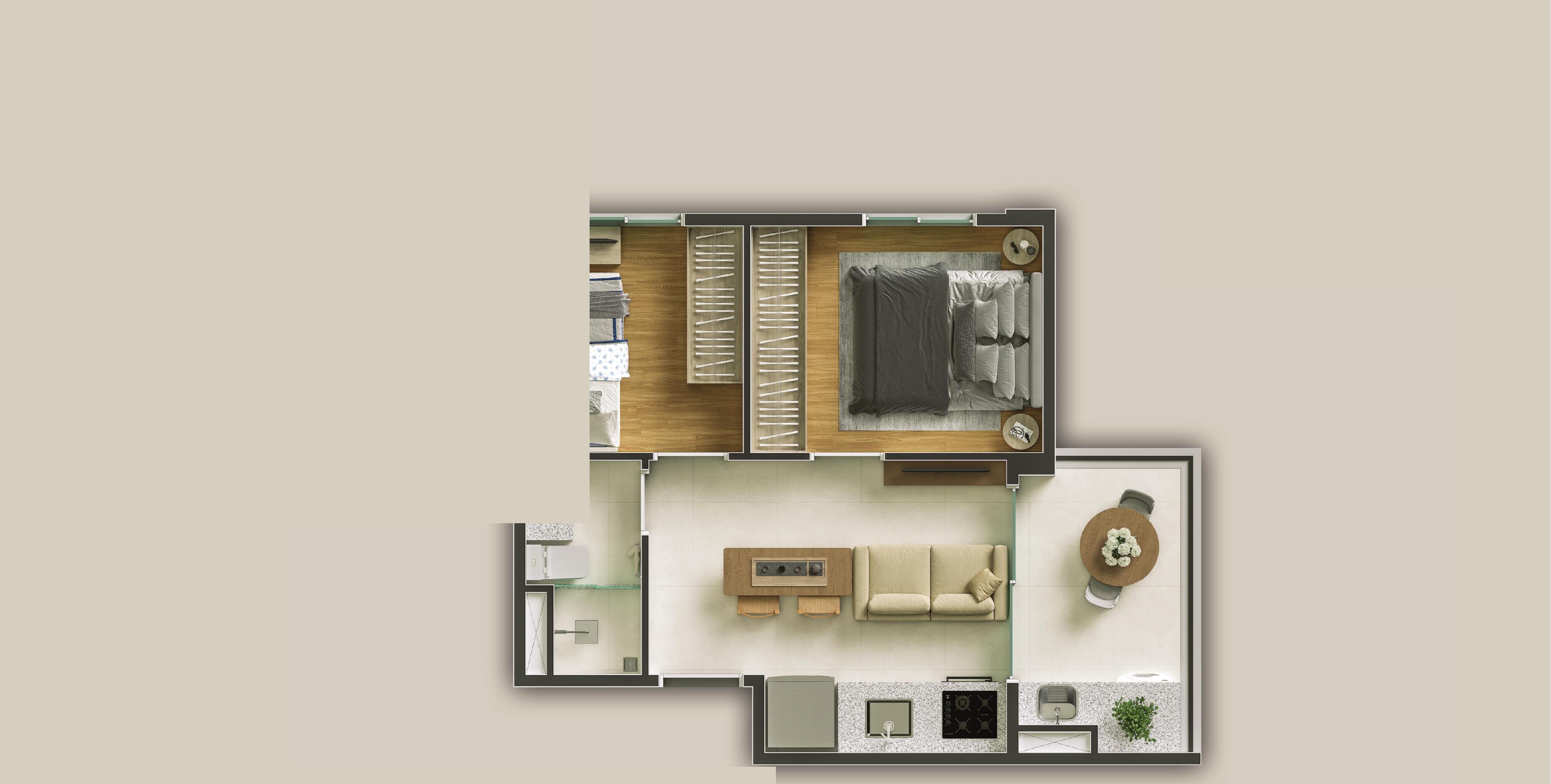 Planta Final 4B — 35,94m²